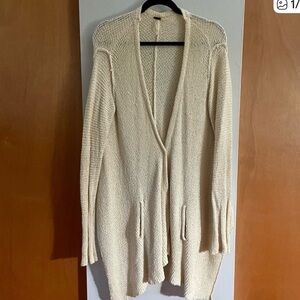 Free People oversized cardigan with snaps and pockets